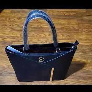 Darlings Black Vegan Leather Shoulder Bag GS-558 | NWT Stylish Handbag Purse